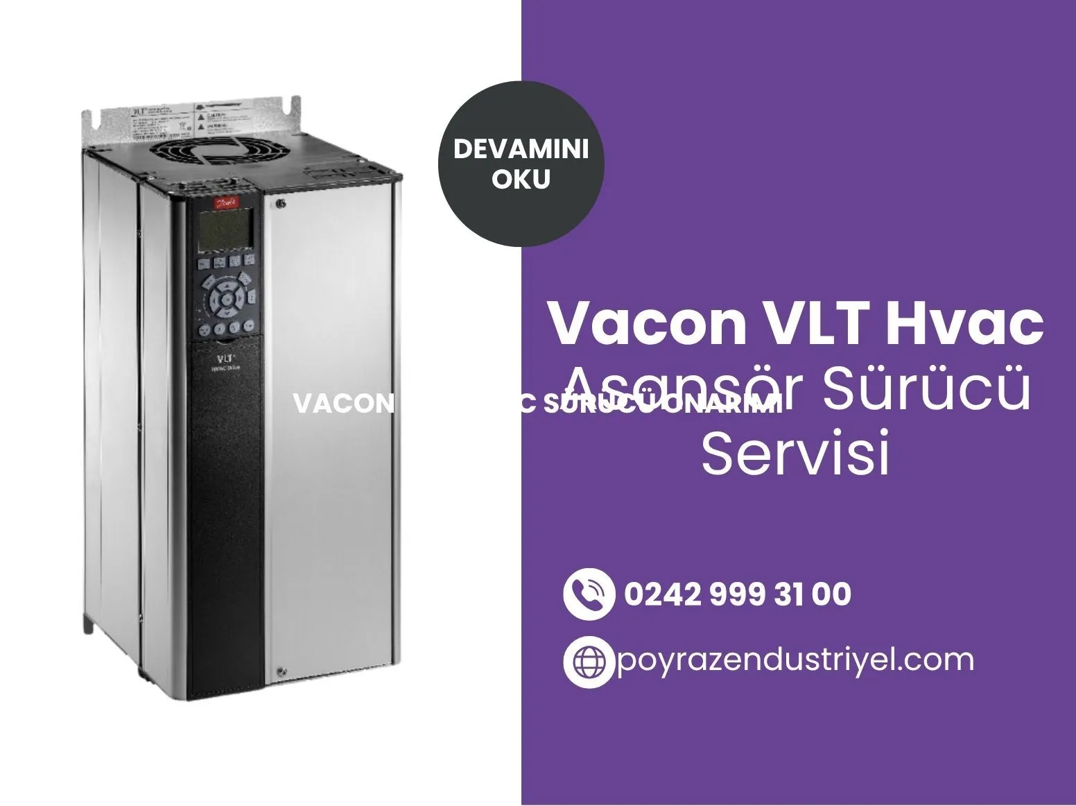 Vacon VLT Hvac Asansör Sürücü Servisi